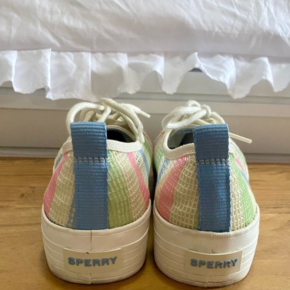 Sperry SeaCycled Lace-Up Sneakers – Multicolor Check – Size 9 - Picture 2 of 4